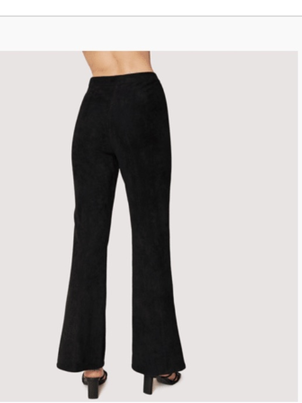 Lost + Wander Front Slit High Waisted Black Flare Dress Pants